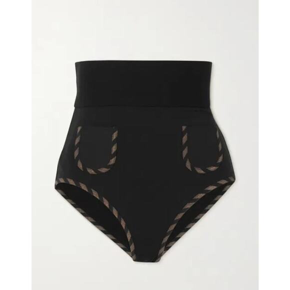 Eres Trimaran Lurex-Trimmed Bikini Briefs Black - FR 42/US 8 - Picture 1 of 4